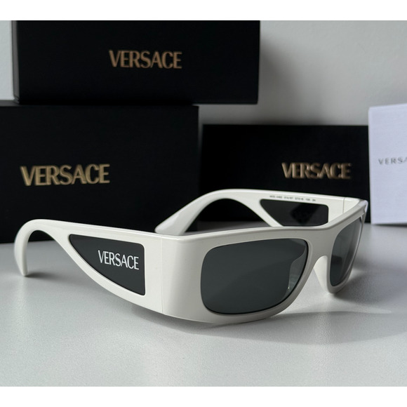 NEW Versace VE4482 White Shielded Sunglasses - Picture 6 of 6